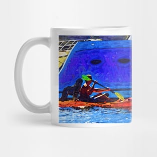 A Man His Kayak and His Dogs Mug